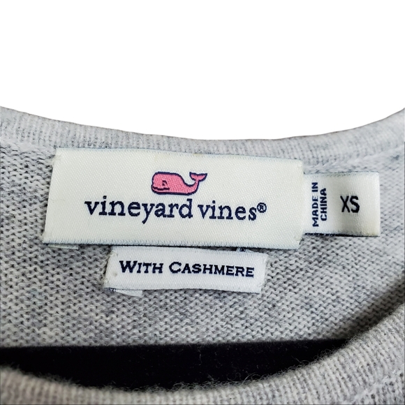 VINEYARD VINES Grey Ottoman Wool Cashmere Blend Knit Sweater Mini Dress XS - Picture 6 of 8